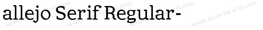 allejo Serif Regular字体转换